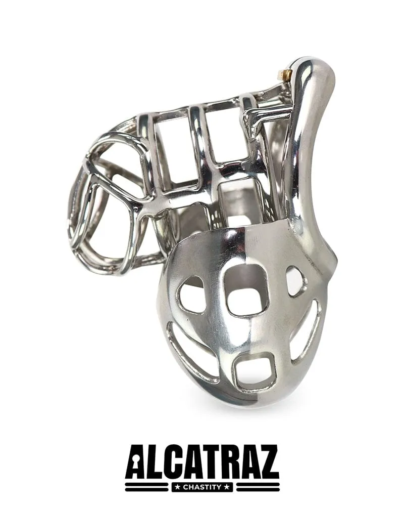 1341AR      Full Coverage Steel Locking Chastity Tease and CBT Device, 1.75" Cock Ring