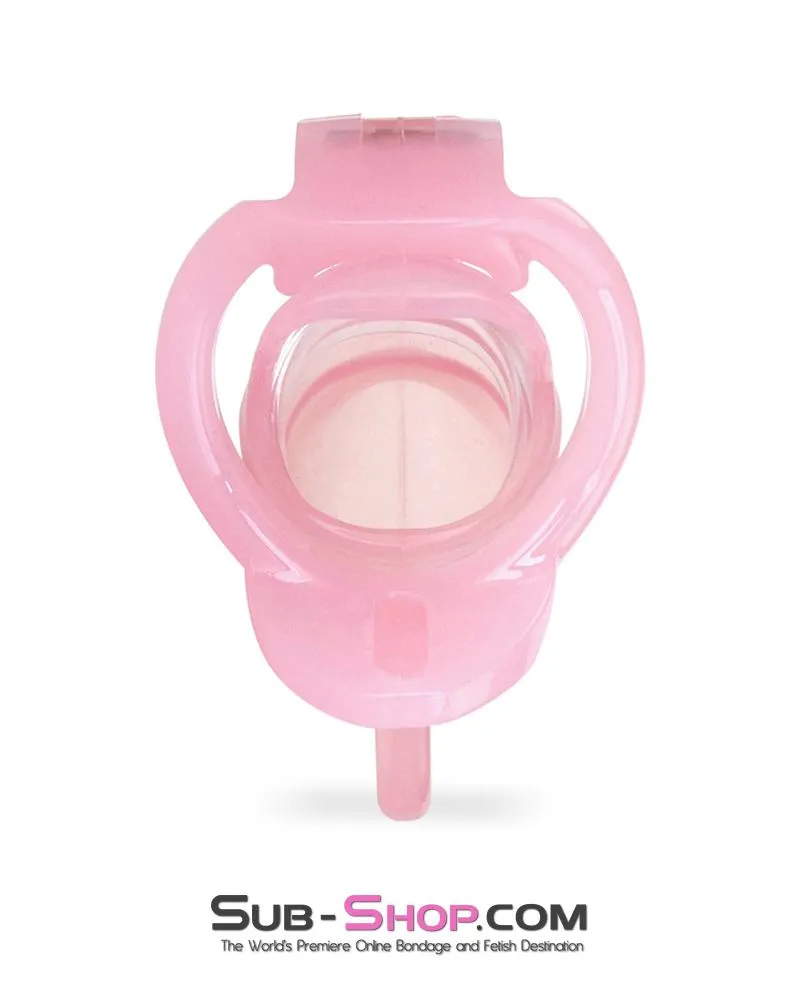 1358AR      Sissy Cock Blocker Silicone Tease and Torment Locking Male Chastity with Ball Divider - MEGA Deal