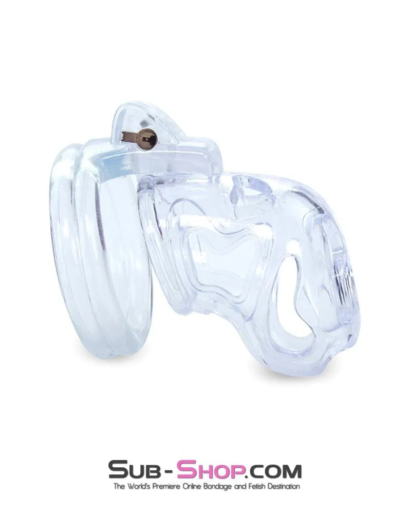 1571AR      Hard Up Clear High Security Cock Cage Chastity Device