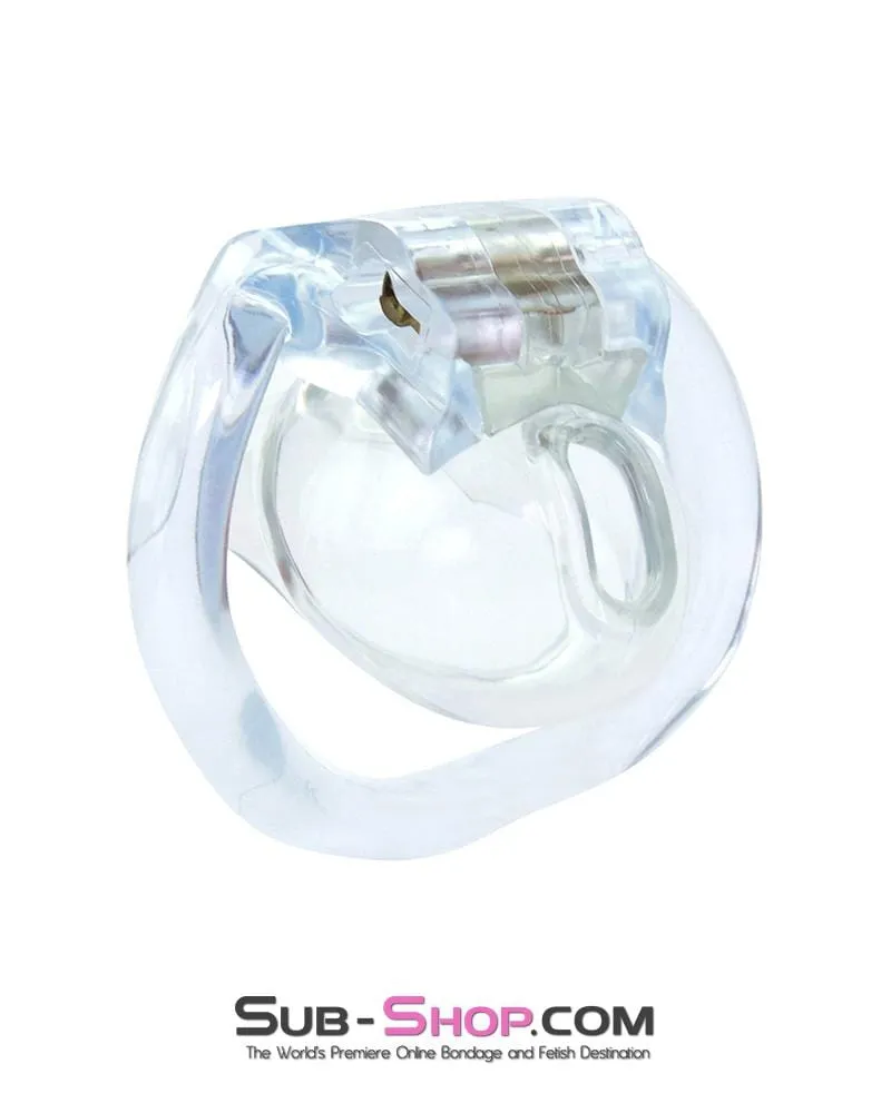 1578AR      Cuckold Mini Clear High Security Locking Male Chastity