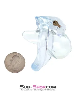 1578AR      Cuckold Mini Clear High Security Locking Male Chastity