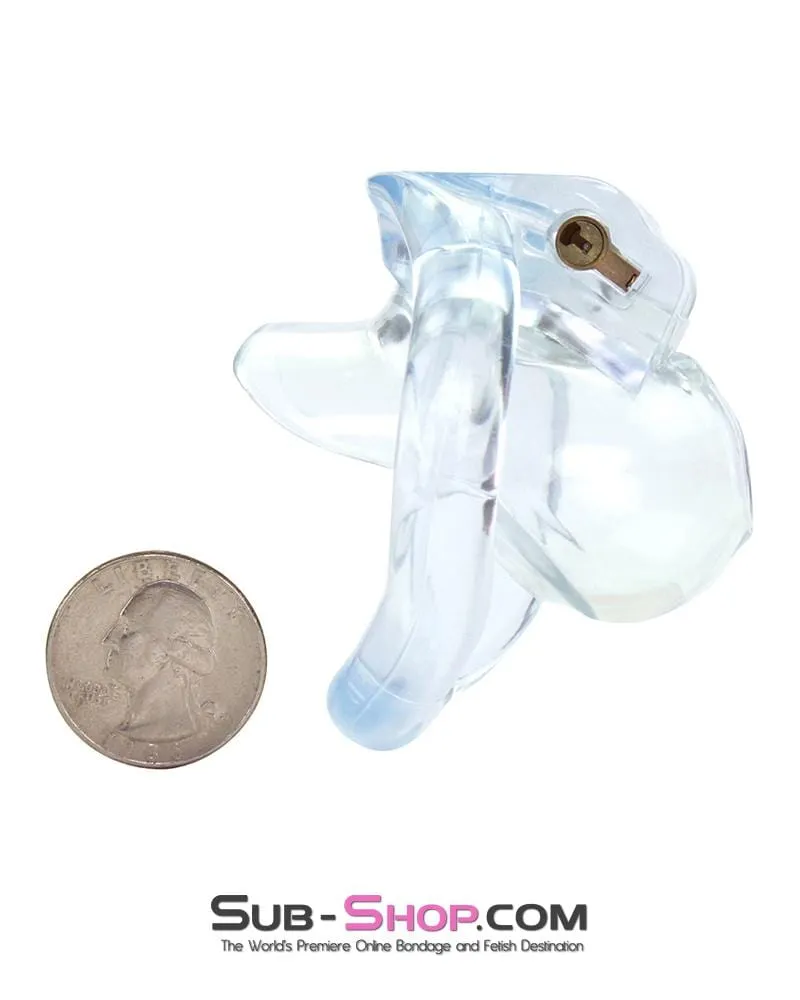1578AR      Cuckold Mini Clear High Security Locking Male Chastity