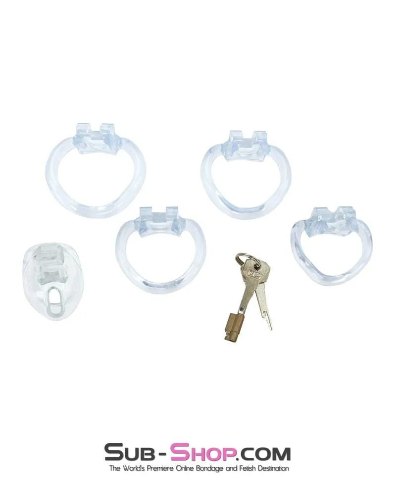 1578AR      Cuckold Mini Clear High Security Locking Male Chastity