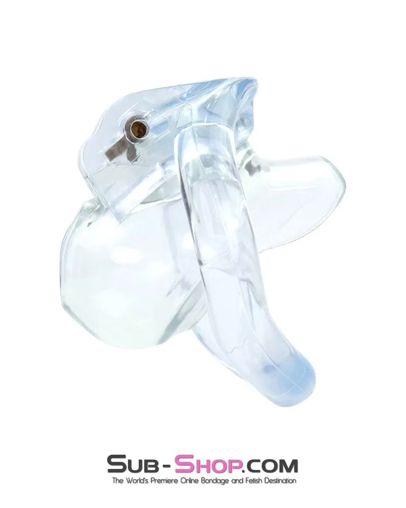 1578AR      Cuckold Mini Clear High Security Locking Male Chastity
