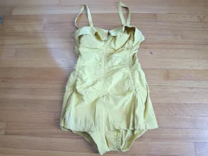 1940s Yellow Retro Bathing Suit by Catalina California Creation