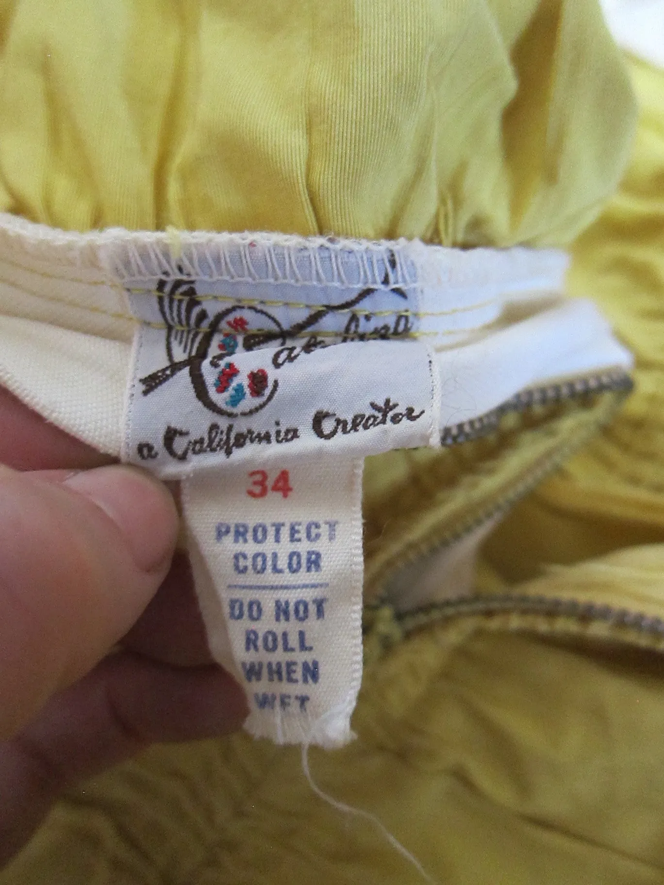 1940s Yellow Retro Bathing Suit by Catalina California Creation