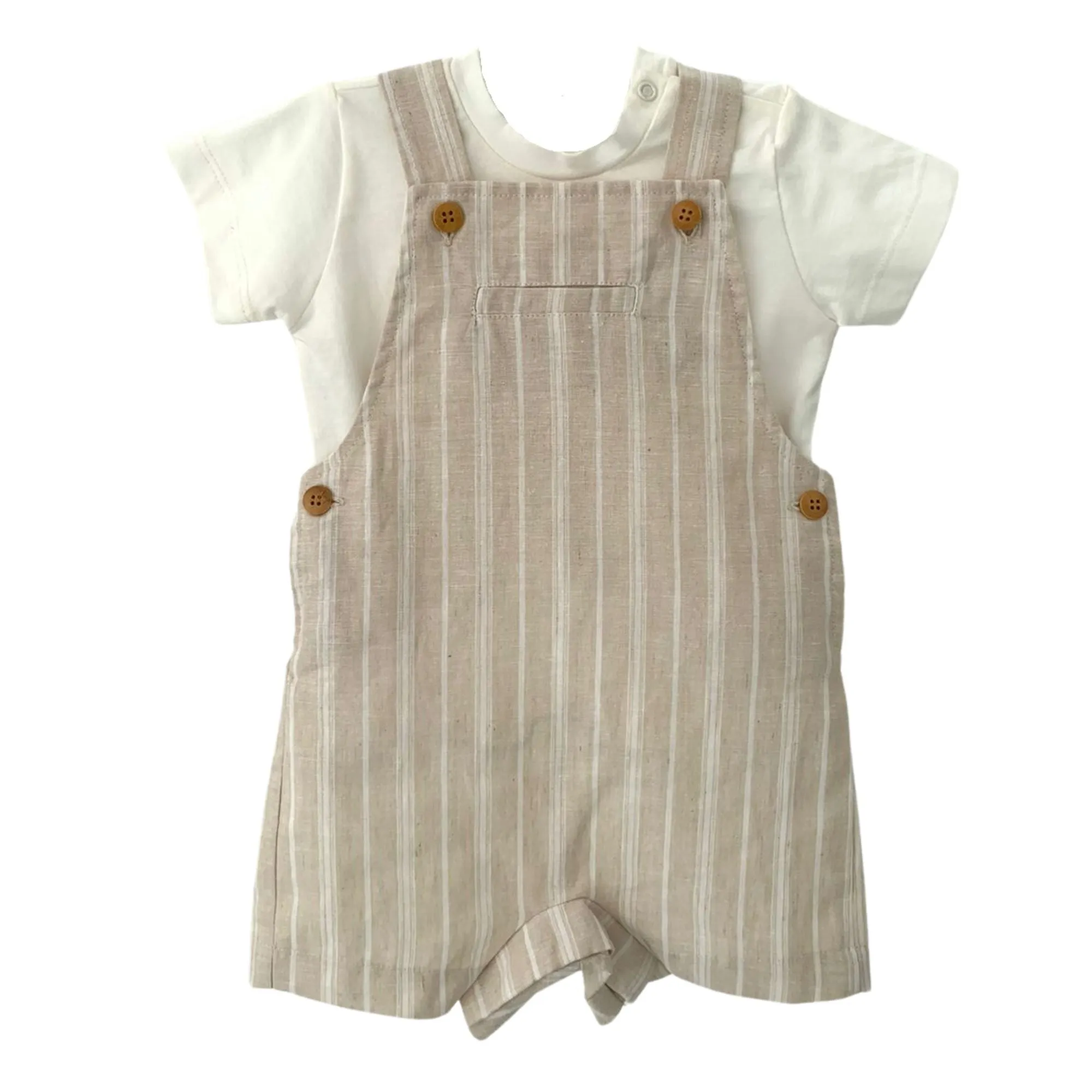 2-Piece French Stripe Romper