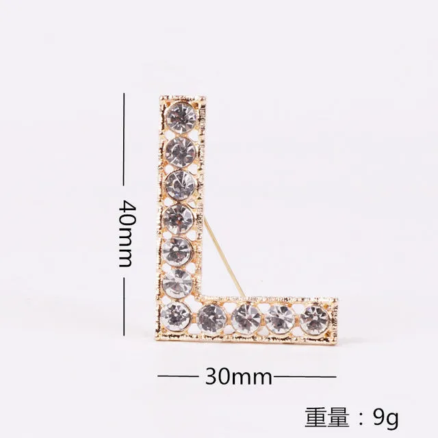 2020 High Quality Rhinestone 6 letter Broochs