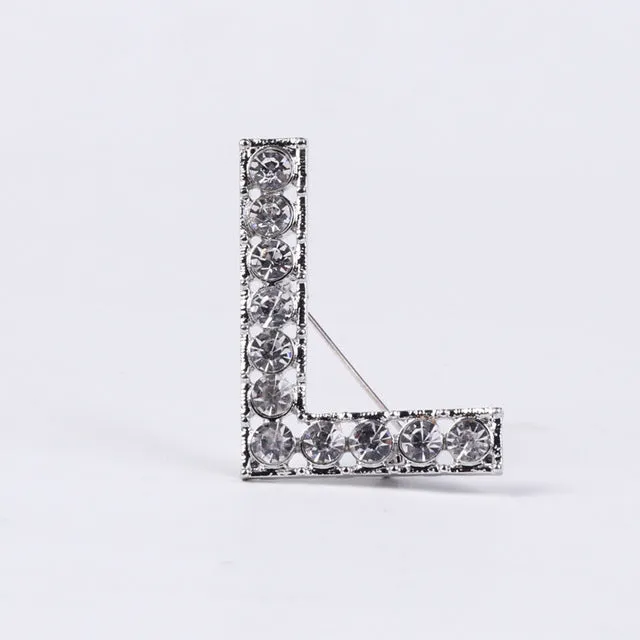 2020 High Quality Rhinestone 6 letter Broochs