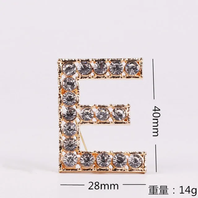 2020 High Quality Rhinestone 6 letter Broochs