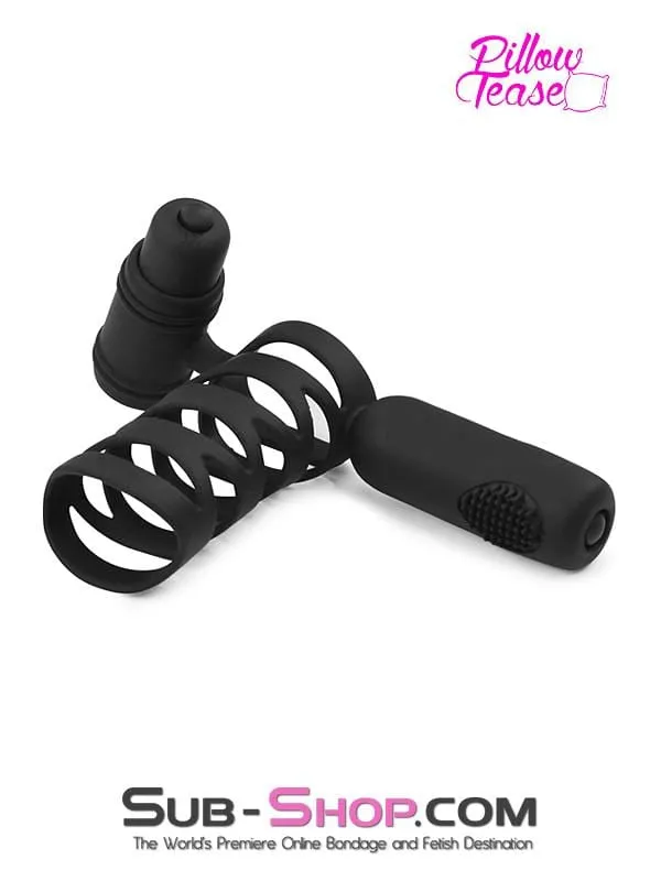 2228M      Double Bullet Tapper with Silicone Spiral Cock Cage - MEGA Deal!