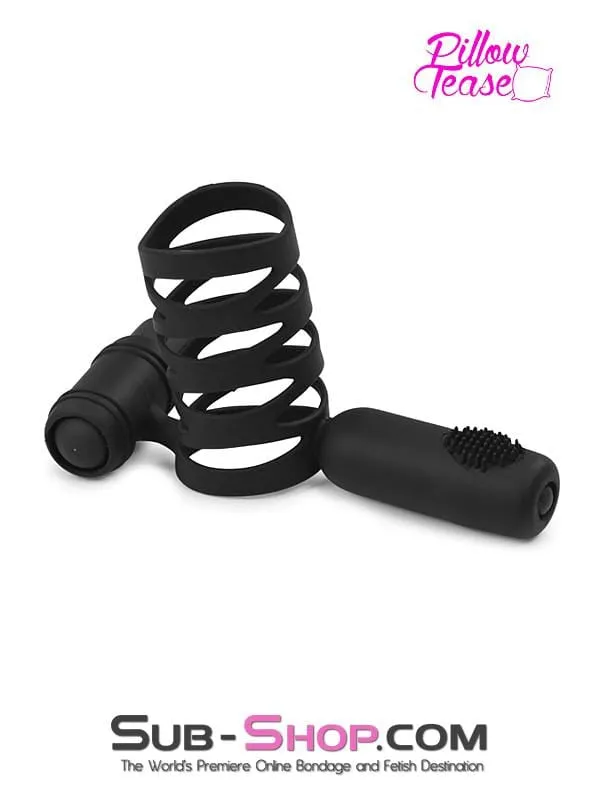 2228M      Double Bullet Tapper with Silicone Spiral Cock Cage - MEGA Deal!