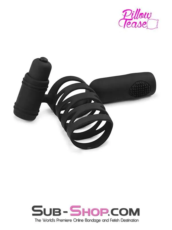 2228M      Double Bullet Tapper with Silicone Spiral Cock Cage - MEGA Deal!