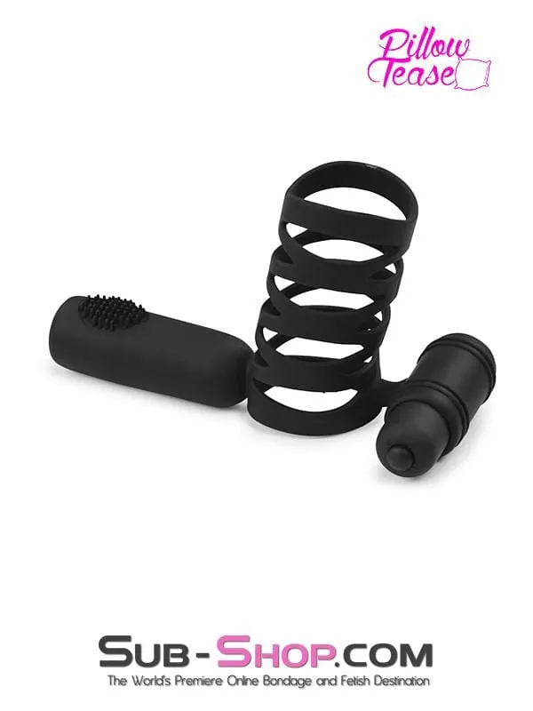 2228M      Double Bullet Tapper with Silicone Spiral Cock Cage - MEGA Deal!
