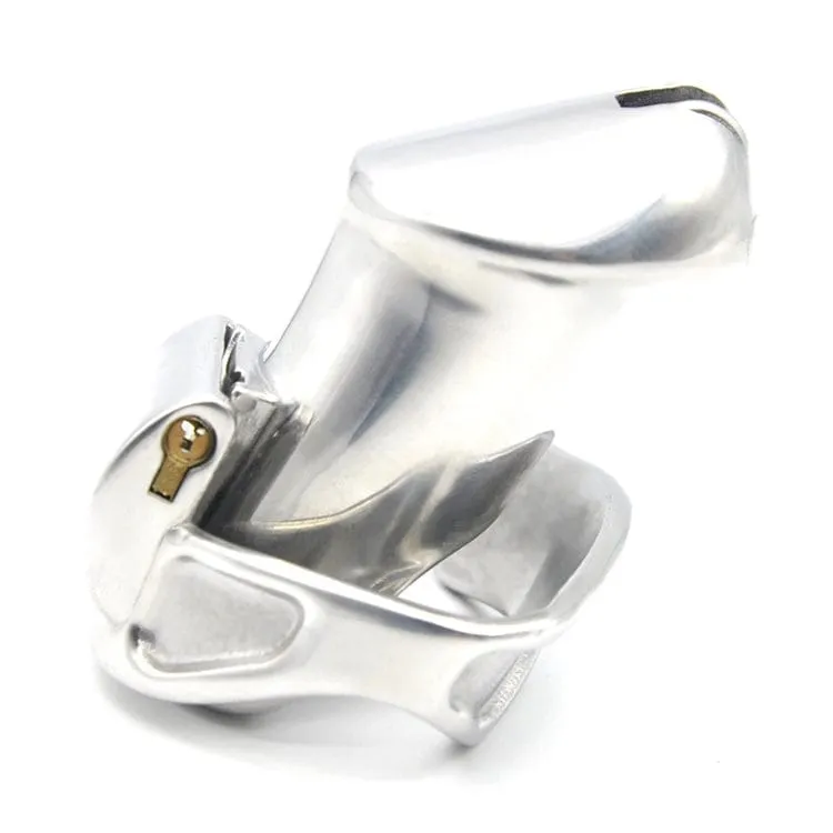 2709M      Dick Steele Long High Security Chastity Cock Cage with Small Cock Cuff