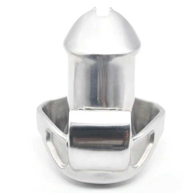 2709M      Dick Steele Long High Security Chastity Cock Cage with Small Cock Cuff