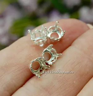 30ss Silver or Gold Plated Rhinestone Settings for 29ss, 30ss, & 31ss Round Rhinestones