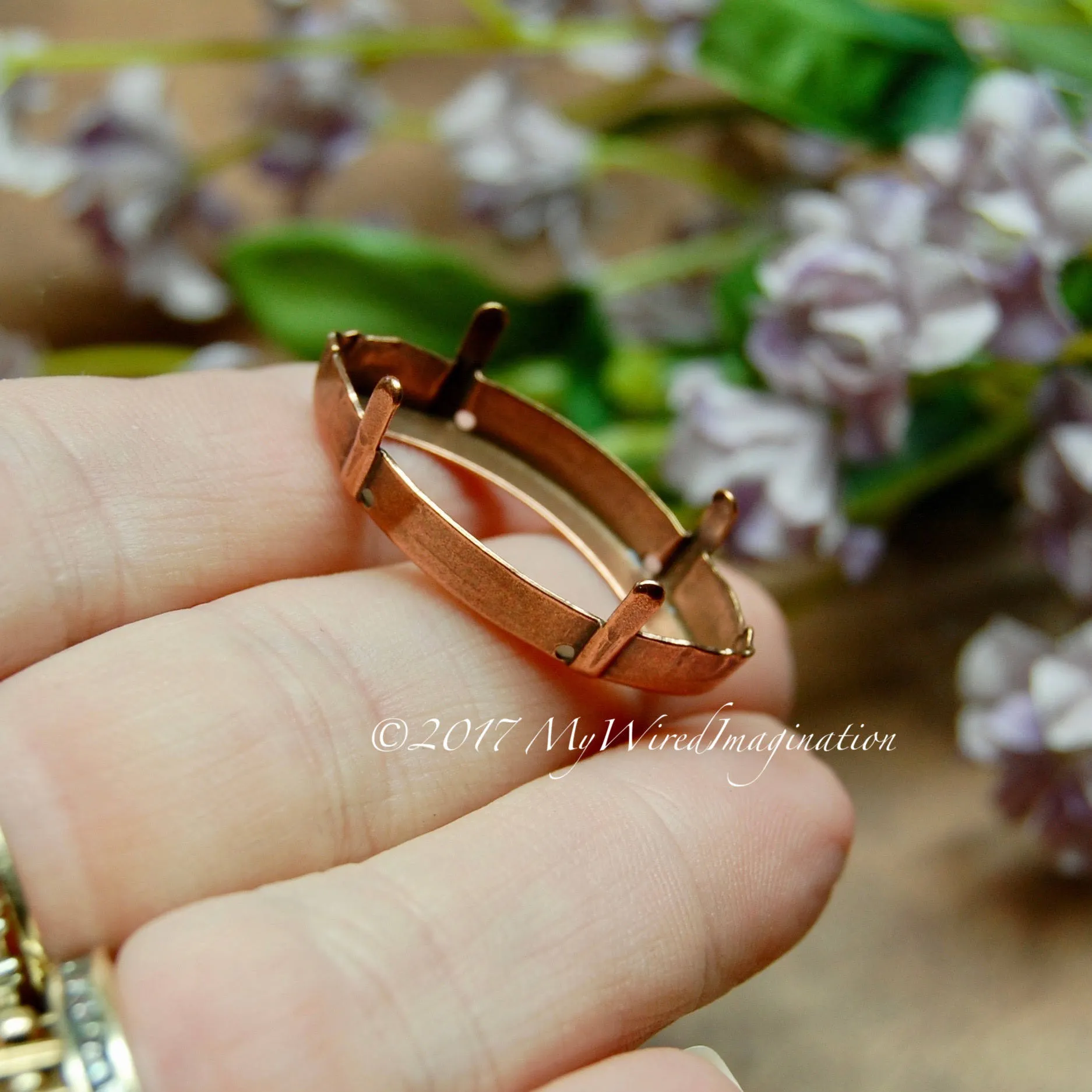 32x17mm Navette Crystal Setting, Silver, Antique Copper, Antique Bronze Plated Prong Settings