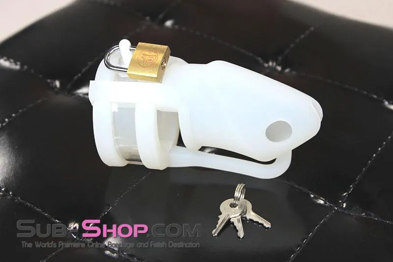 3790HS      Silicone Cock Cave Extended Wear Chastity Cage Set