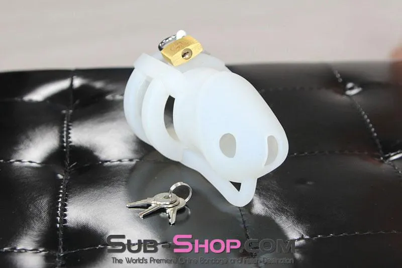 3790HS      Silicone Cock Cave Extended Wear Chastity Cage Set