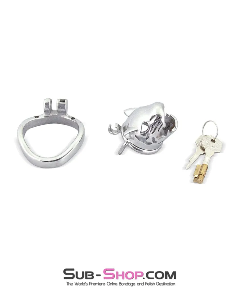 6792M      Crouching Tiger Steel Chastity Cock Cage