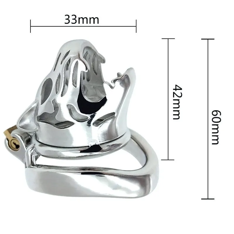 6792M      Crouching Tiger Steel Chastity Cock Cage