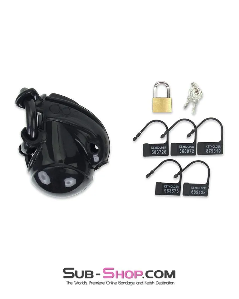 6897M-SIS      Sissy Bondage Full Coverage Cock Locker Male Chastity Tease and Denial Cage
