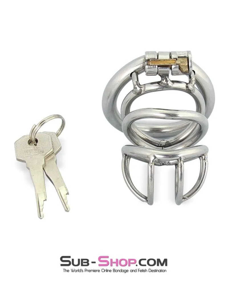 6982RS      The Observatory High Security Tumbler Style Locking Steel Male Chastity Device