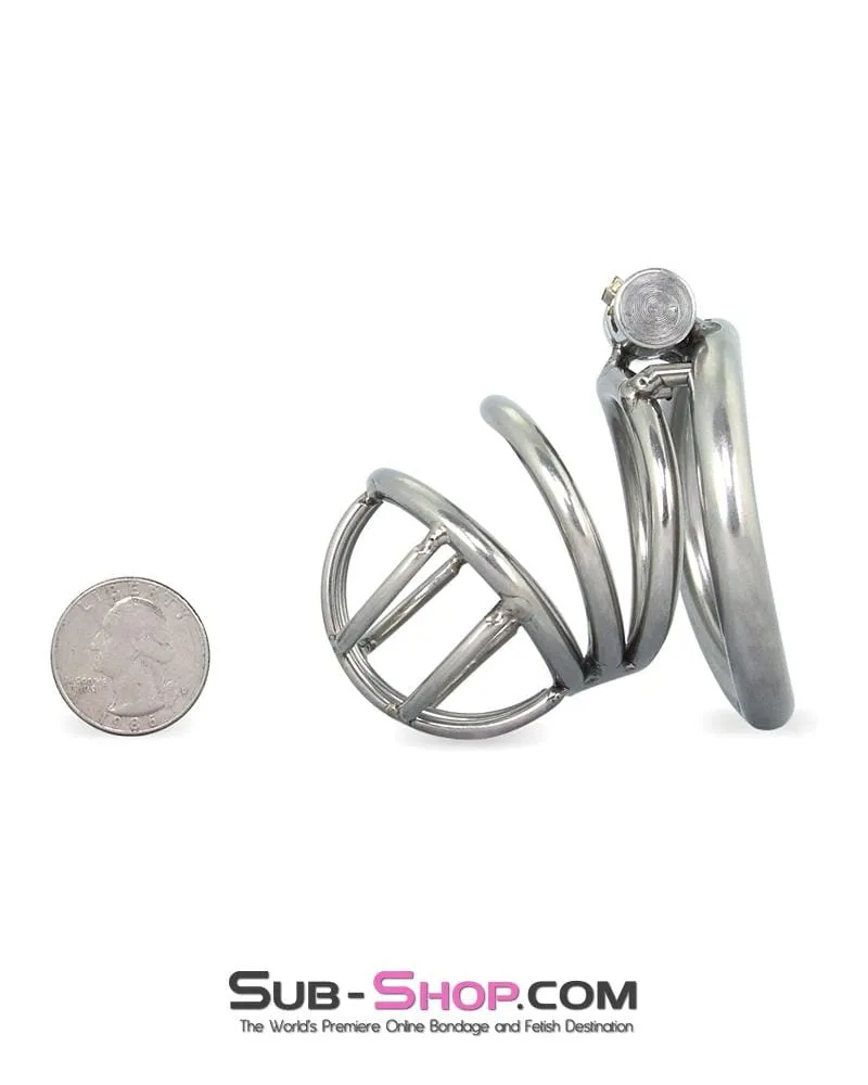 6982RS      The Observatory High Security Tumbler Style Locking Steel Male Chastity Device