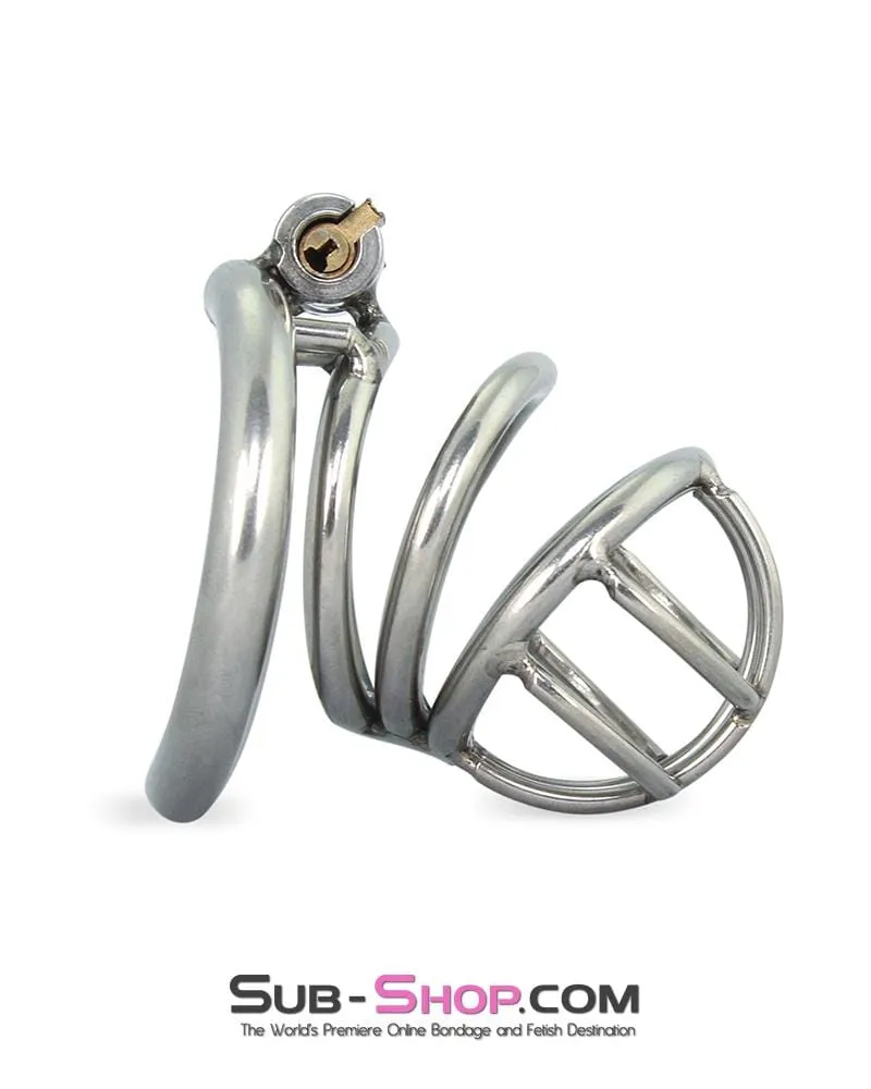 6982RS      The Observatory High Security Tumbler Style Locking Steel Male Chastity Device