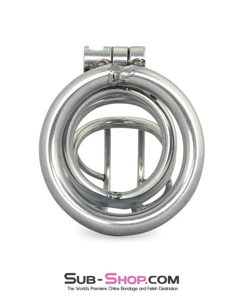 6982RS      The Observatory High Security Tumbler Style Locking Steel Male Chastity Device