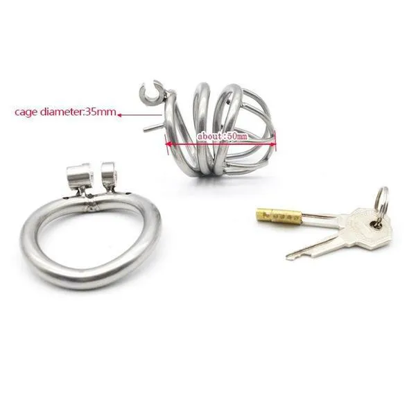 6982RS      The Observatory High Security Tumbler Style Locking Steel Male Chastity Device