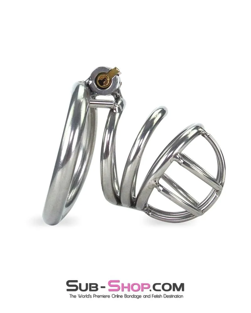6982RS      The Observatory High Security Tumbler Style Locking Steel Male Chastity Device