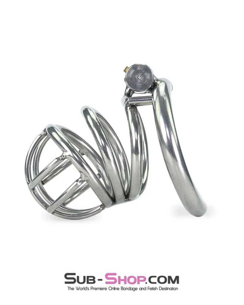 6982RS      The Observatory High Security Tumbler Style Locking Steel Male Chastity Device