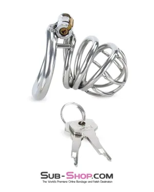 6982RS      The Observatory High Security Tumbler Style Locking Steel Male Chastity Device