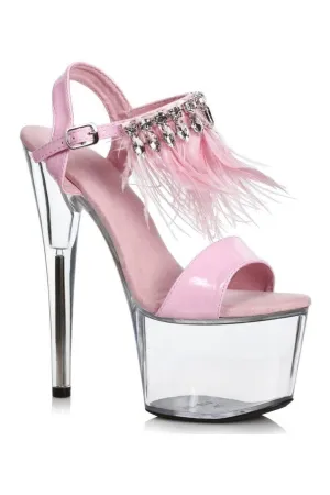 709-ZAHRA Stripper Sandal | Pink Rhinestones