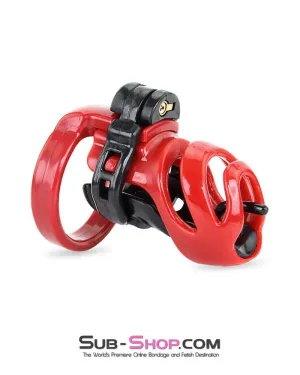 9059AE      Long Knight High Security Hinged Locking Male Chastity Device