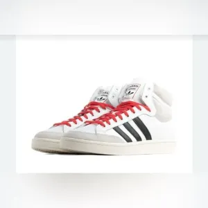 Adidas - Unisex Americana Hi Retro Shoes -‎ Men's 5 / Women's 6.5 - White &amp; Navy