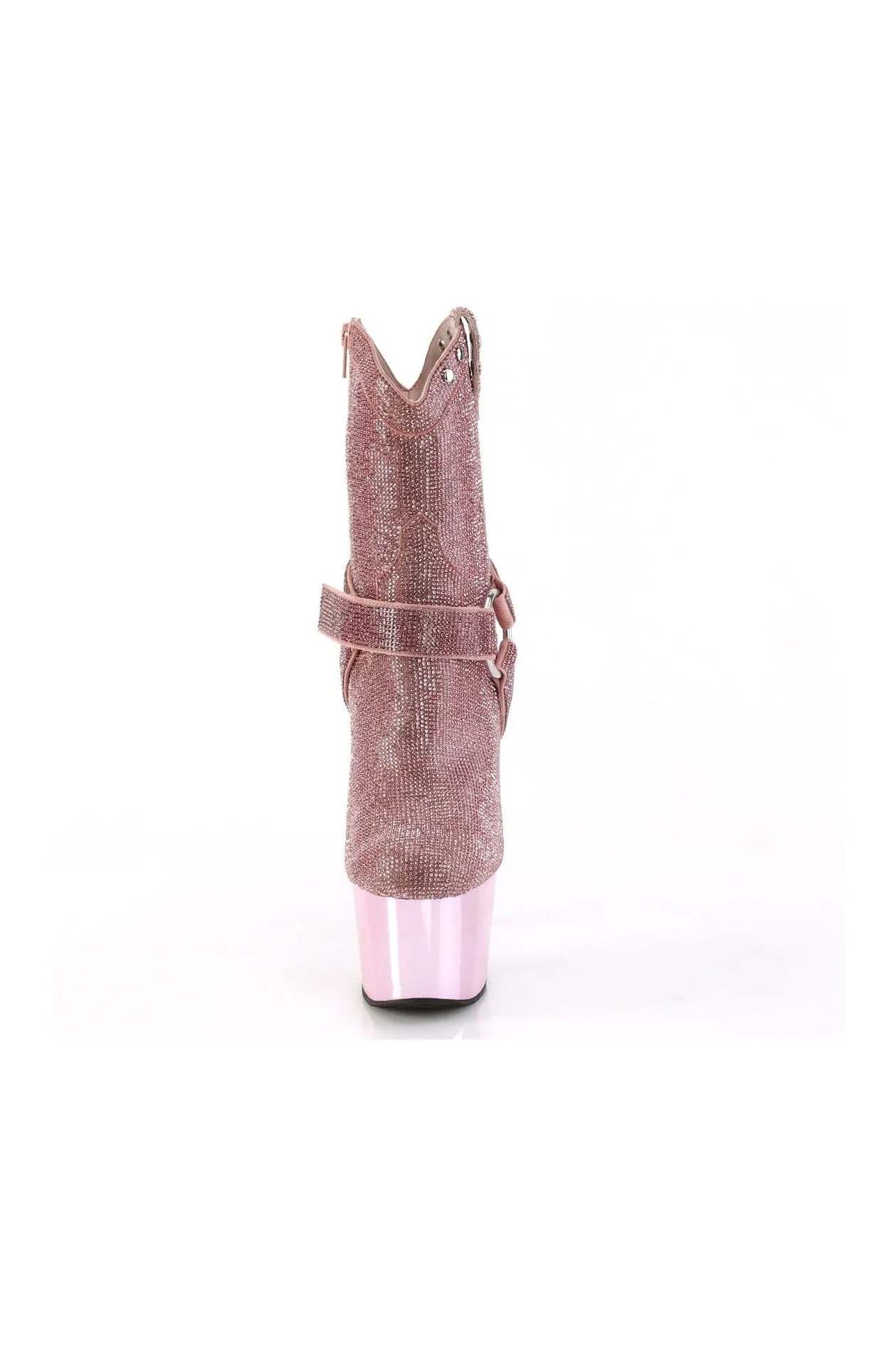 ADORE-1029CHRS Pink Faux Suede Ankle Boot
