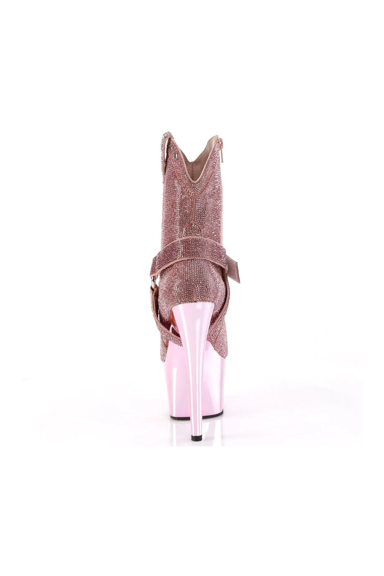 ADORE-1029CHRS Pink Faux Suede Ankle Boot