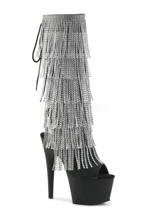 ADORE-2024RSF Platform Boot  | Black Faux Leather