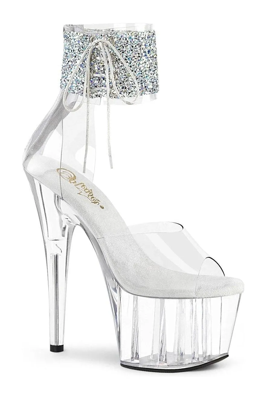 ADORE-724RS-02 Exotic Sandal | Clear Vinyl