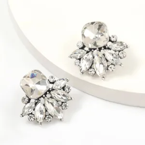 All Match ✨ Metal Rhinestone Glass Geometric Earrings