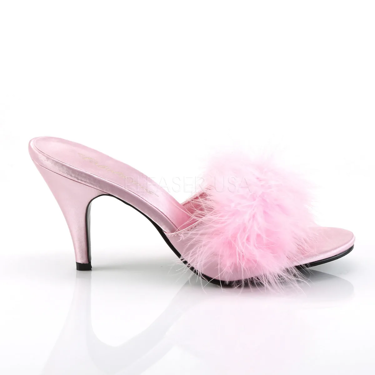 AMOUR-03  Baby Pink Satin-Fur