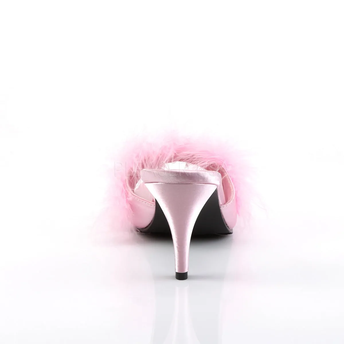 AMOUR-03  Baby Pink Satin-Fur