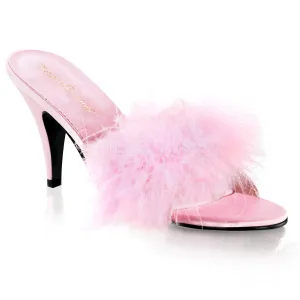 AMOUR-03  Baby Pink Satin-Fur