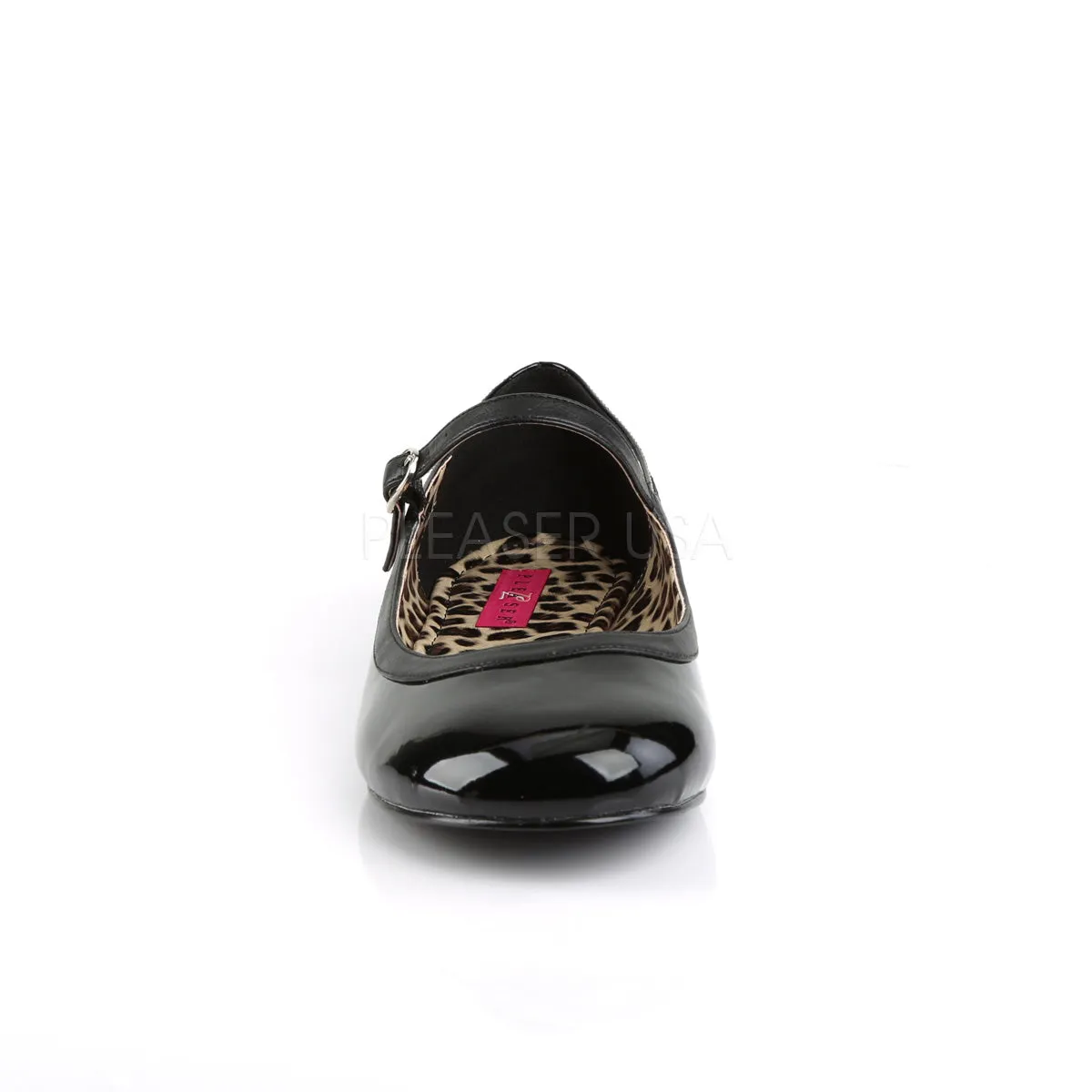 ANNA-02  Black Patent-Faux Leather