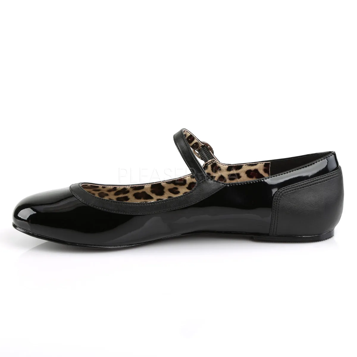 ANNA-02  Black Patent-Faux Leather