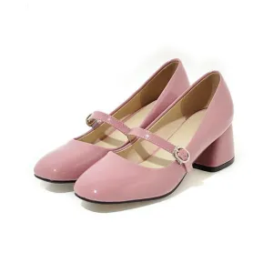 Années 60 Retro Chaussures Mary Jane Cuir Vernis