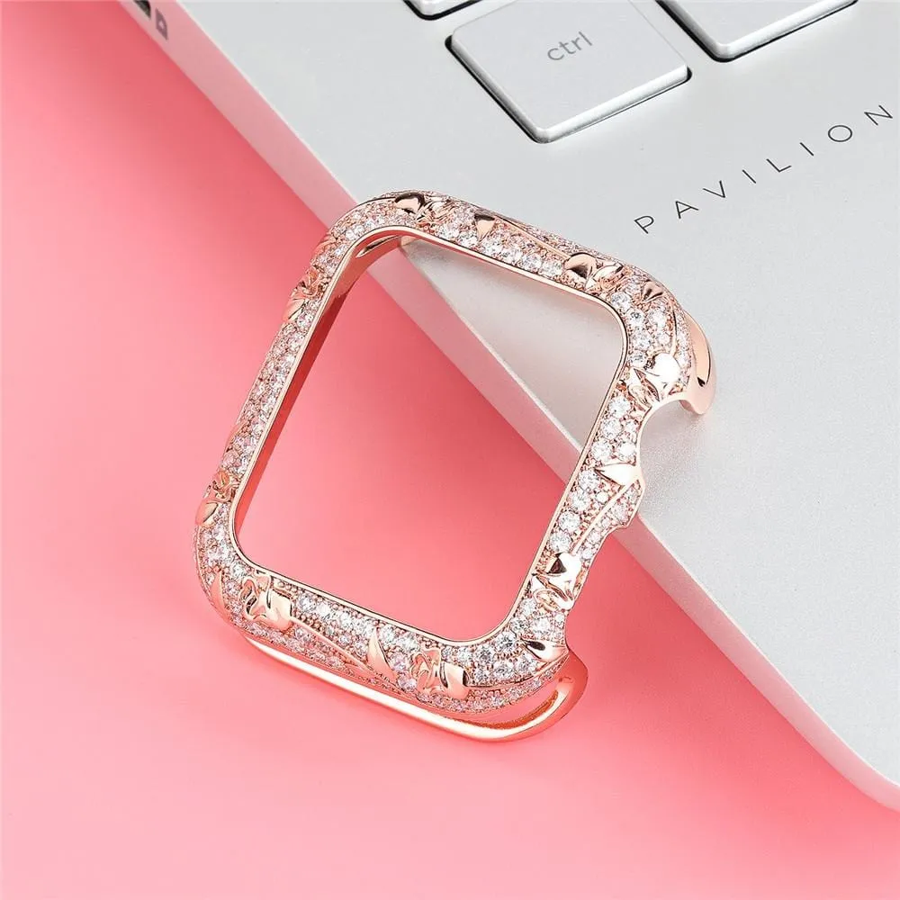Armor Carved Diamond Protective Case Compatible With All Apple Watch Series